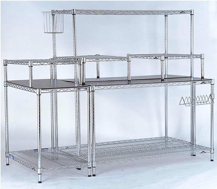 5 Tier Chrome Wire Shelving